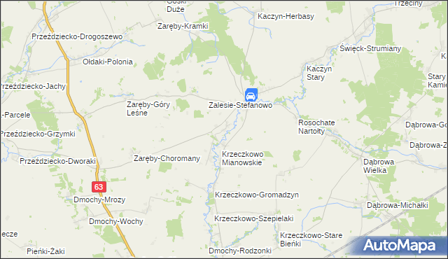 mapa Zalesie Stare, Zalesie Stare na mapie Targeo