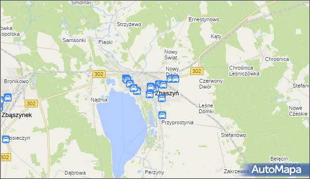 mapa Zbąszyń, Zbąszyń na mapie Targeo