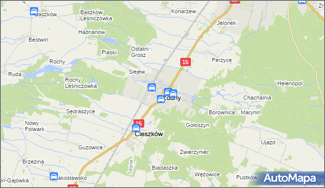 mapa Zduny powiat krotoszyński, Zduny powiat krotoszyński na mapie Targeo
