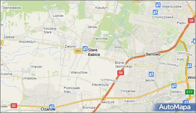 mapa Latchorzew, Latchorzew na mapie Targeo