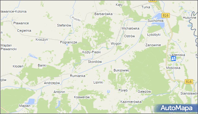 mapa Majdan Skordiowski, Majdan Skordiowski na mapie Targeo