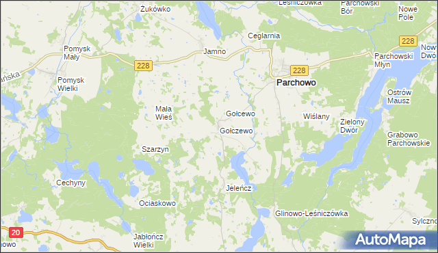 mapa Gołczewo, Gołczewo na mapie Targeo