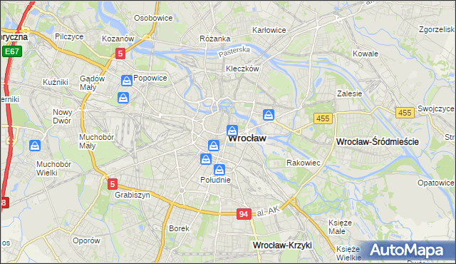 mapa Wrocławia, Wrocław na mapie Targeo