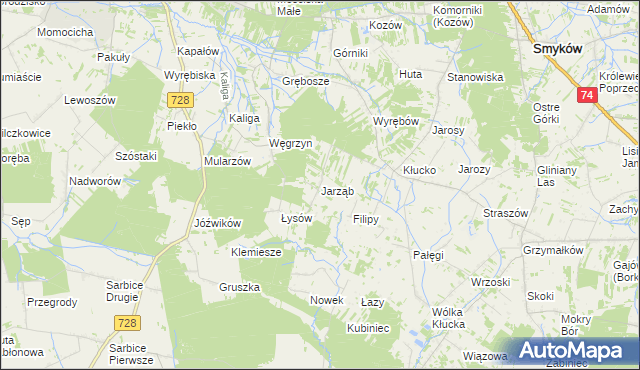 mapa Jarząb, Jarząb na mapie Targeo