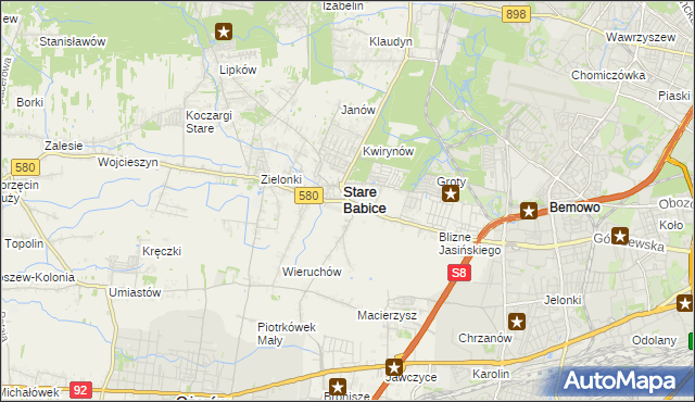 mapa Babice Nowe, Babice Nowe na mapie Targeo