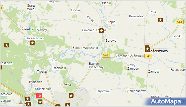 mapa Babiec Rżały, Babiec Rżały na mapie Targeo