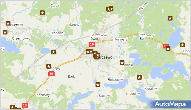 mapa Barczewo, Barczewo na mapie Targeo