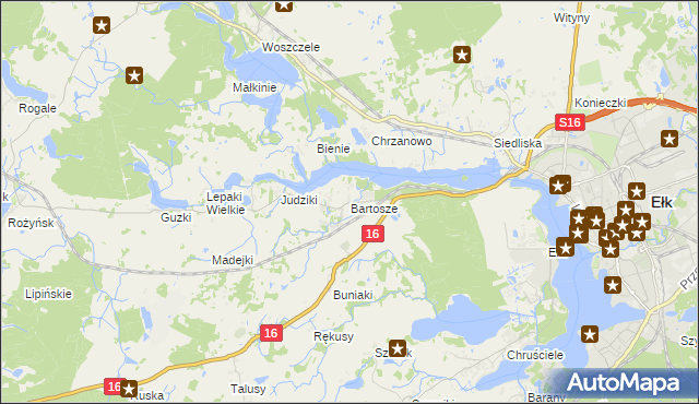 mapa Bartosze, Bartosze na mapie Targeo