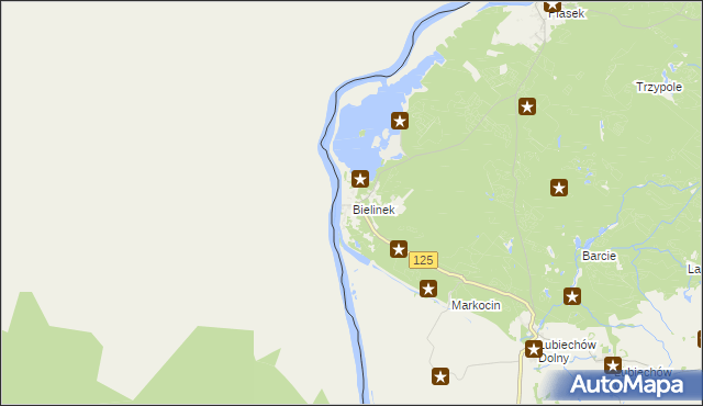 mapa Bielinek, Bielinek na mapie Targeo