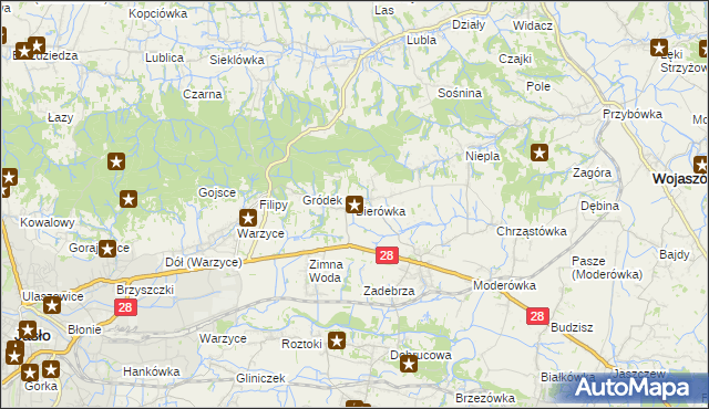 mapa Bierówka, Bierówka na mapie Targeo