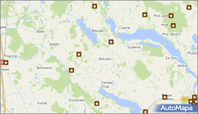 mapa Bitkowo gmina Filipów, Bitkowo gmina Filipów na mapie Targeo