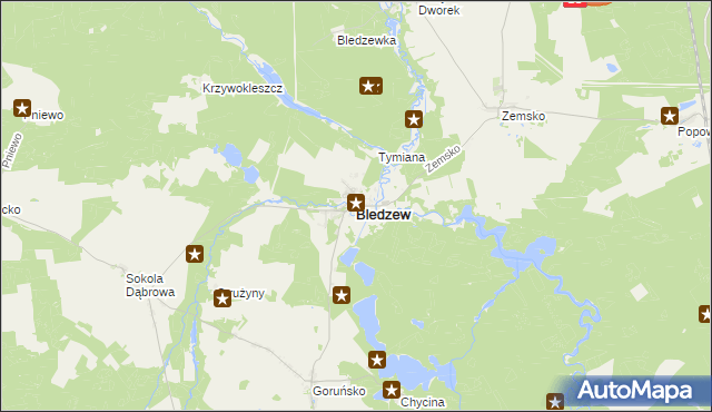 mapa Bledzew, Bledzew na mapie Targeo