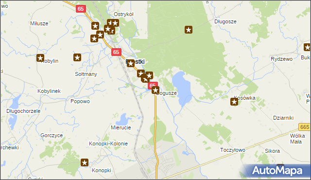mapa Bogusze gmina Prostki, Bogusze gmina Prostki na mapie Targeo