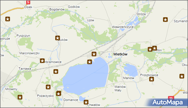mapa Borzygniew, Borzygniew na mapie Targeo
