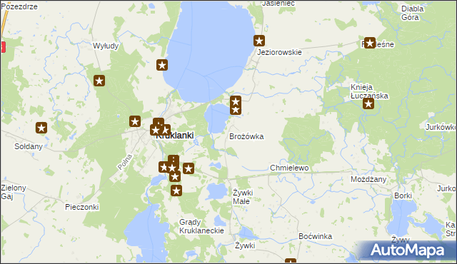 mapa Brożówka, Brożówka na mapie Targeo