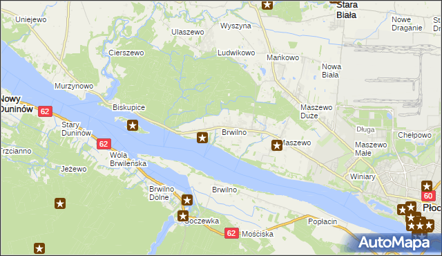 mapa Brwilno gmina Stara Biała, Brwilno gmina Stara Biała na mapie Targeo