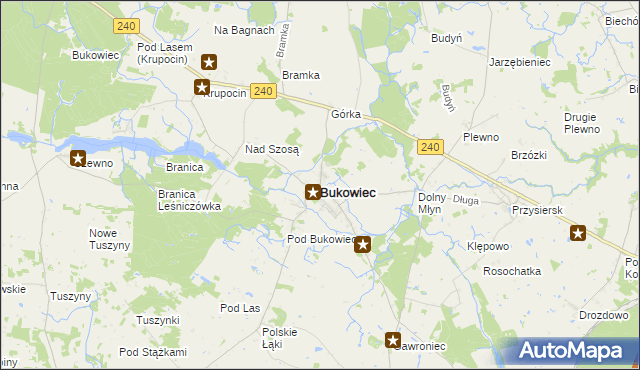 mapa Bukowiec powiat świecki, Bukowiec powiat świecki na mapie Targeo