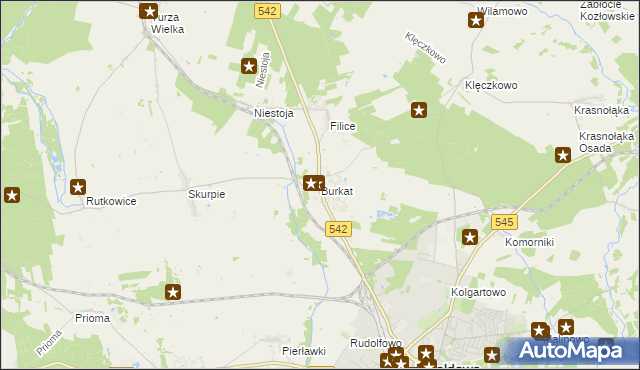 mapa Burkat, Burkat na mapie Targeo