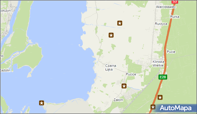 mapa Bystra gmina Goleniów, Bystra gmina Goleniów na mapie Targeo