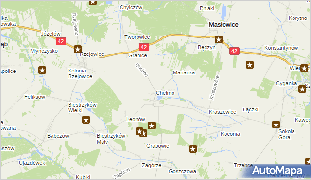 mapa Chełmo, Chełmo na mapie Targeo