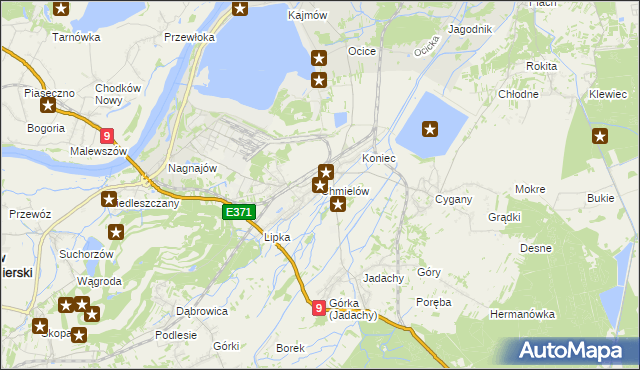 mapa Chmielów gmina Nowa Dęba, Chmielów gmina Nowa Dęba na mapie Targeo