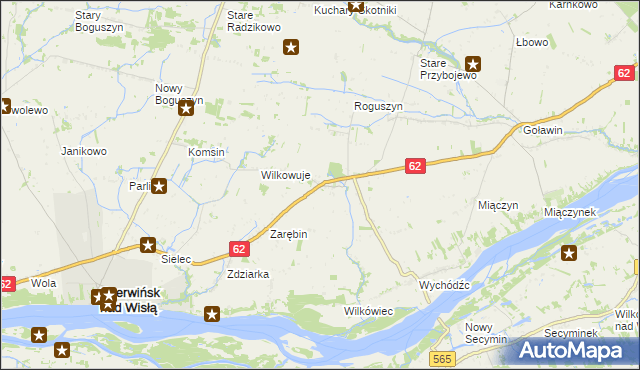mapa Chociszewo gmina Czerwińsk nad Wisłą, Chociszewo gmina Czerwińsk nad Wisłą na mapie Targeo