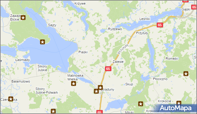 mapa Chojniak gmina Ełk, Chojniak gmina Ełk na mapie Targeo