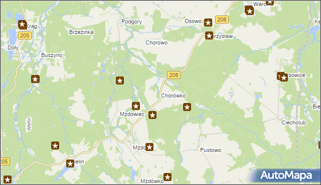 mapa Chorówko, Chorówko na mapie Targeo