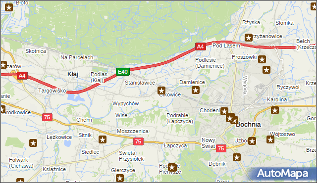 mapa Cikowice, Cikowice na mapie Targeo