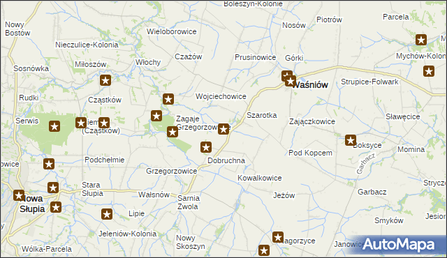 mapa Czajęcice, Czajęcice na mapie Targeo