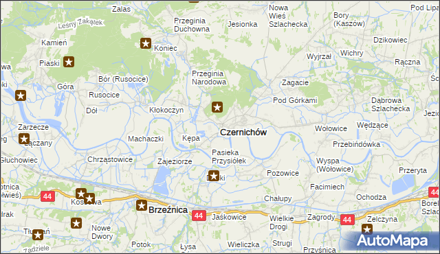 mapa Czernichów powiat krakowski, Czernichów powiat krakowski na mapie Targeo