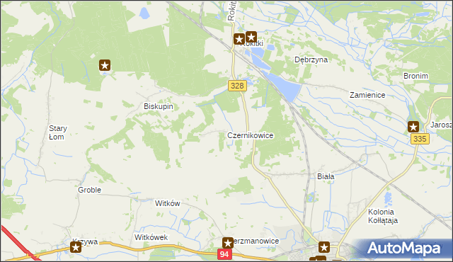 mapa Czernikowice, Czernikowice na mapie Targeo