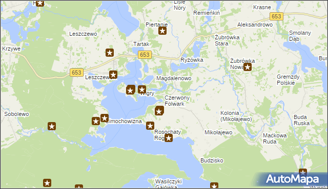 mapa Czerwony Folwark, Czerwony Folwark na mapie Targeo