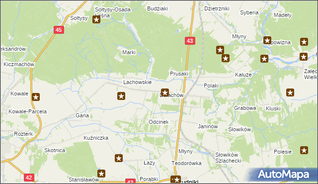 mapa Dalachów, Dalachów na mapie Targeo