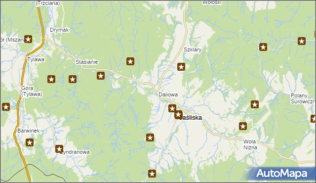 mapa Daliowa, Daliowa na mapie Targeo