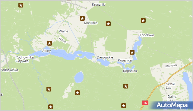 mapa Danowskie, Danowskie na mapie Targeo