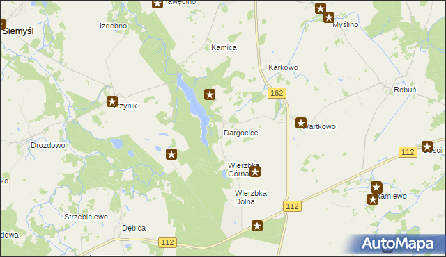 mapa Dargocice, Dargocice na mapie Targeo