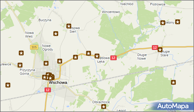 mapa Dębowa Łęka, Dębowa Łęka na mapie Targeo