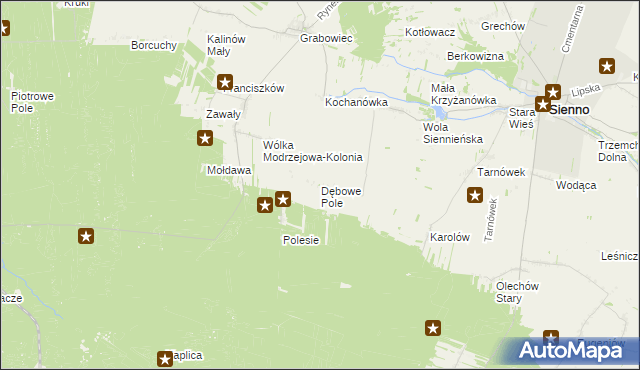 mapa Dębowe Pole, Dębowe Pole na mapie Targeo