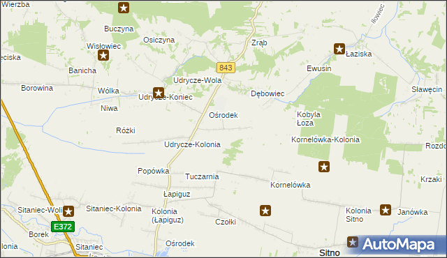 mapa Dębowiec-Kolonia, Dębowiec-Kolonia na mapie Targeo