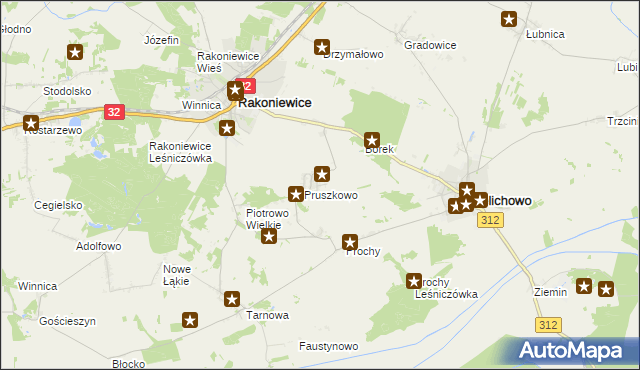 mapa Dębsko gmina Wielichowo, Dębsko gmina Wielichowo na mapie Targeo