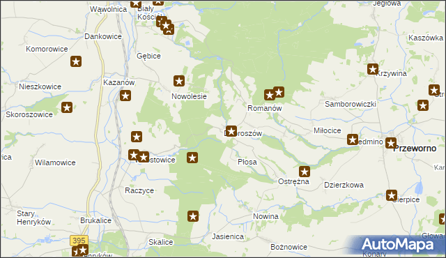 mapa Dobroszów gmina Przeworno, Dobroszów gmina Przeworno na mapie Targeo