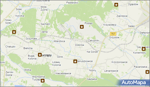 mapa Dobrów gmina Tuczępy, Dobrów gmina Tuczępy na mapie Targeo