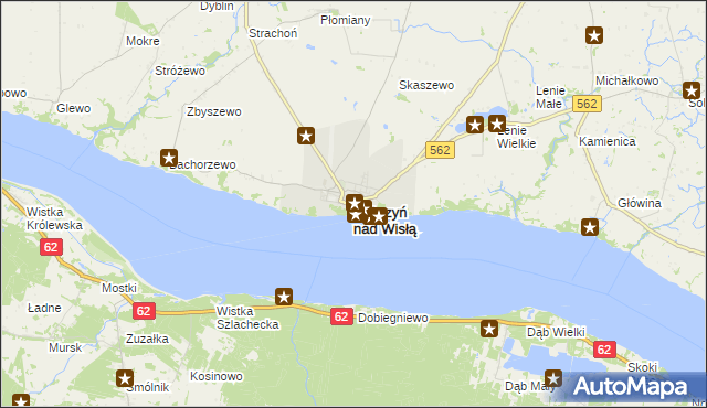 mapa Dobrzyń nad Wisłą, Dobrzyń nad Wisłą na mapie Targeo