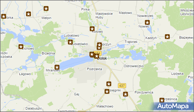 mapa Dolsk powiat śremski, Dolsk powiat śremski na mapie Targeo