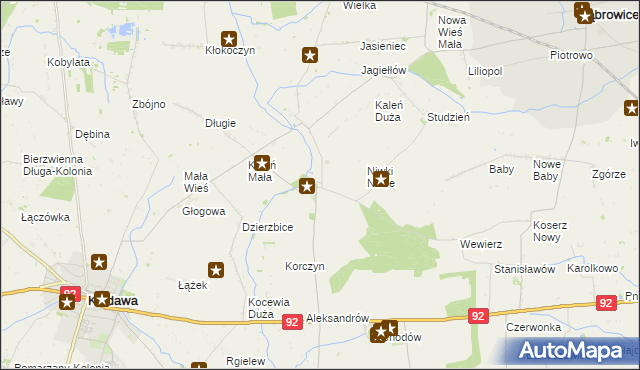 mapa Dzierzbice Osada, Dzierzbice Osada na mapie Targeo