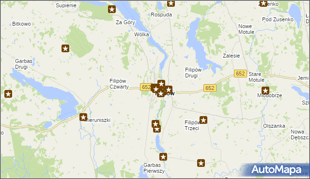 mapa Filipów powiat suwalski, Filipów powiat suwalski na mapie Targeo
