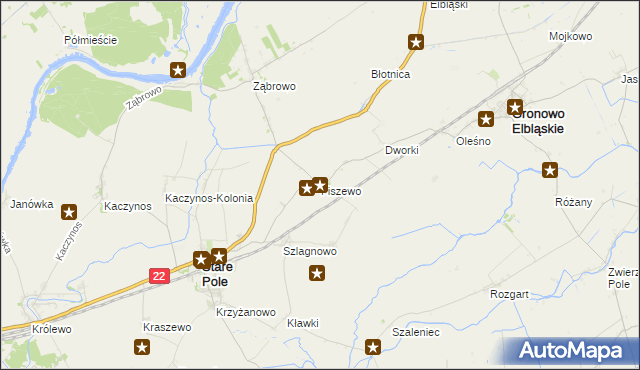 mapa Fiszewo gmina Gronowo Elbląskie, Fiszewo gmina Gronowo Elbląskie na mapie Targeo