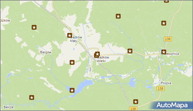 mapa Gądków Wielki, Gądków Wielki na mapie Targeo
