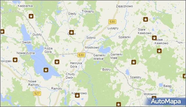 mapa Gamerki Wielkie, Gamerki Wielkie na mapie Targeo